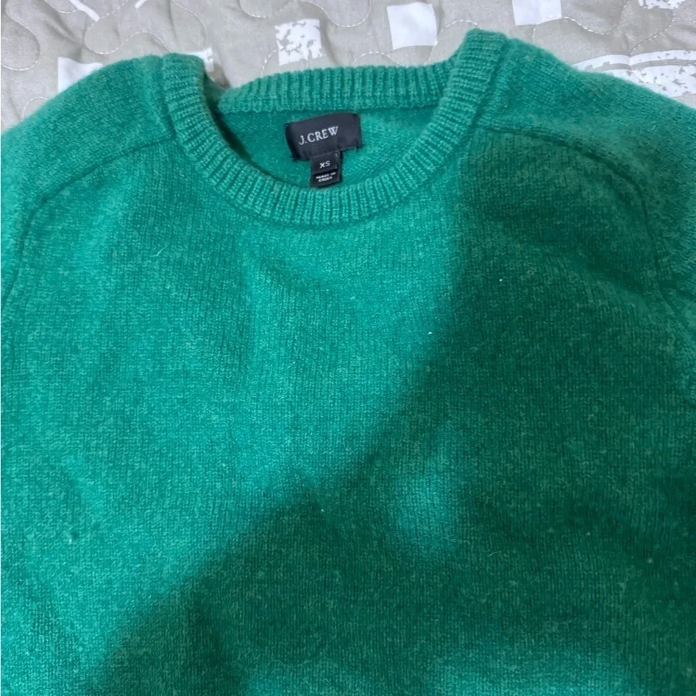 J. Crew Women's Green Crewneck Sweater